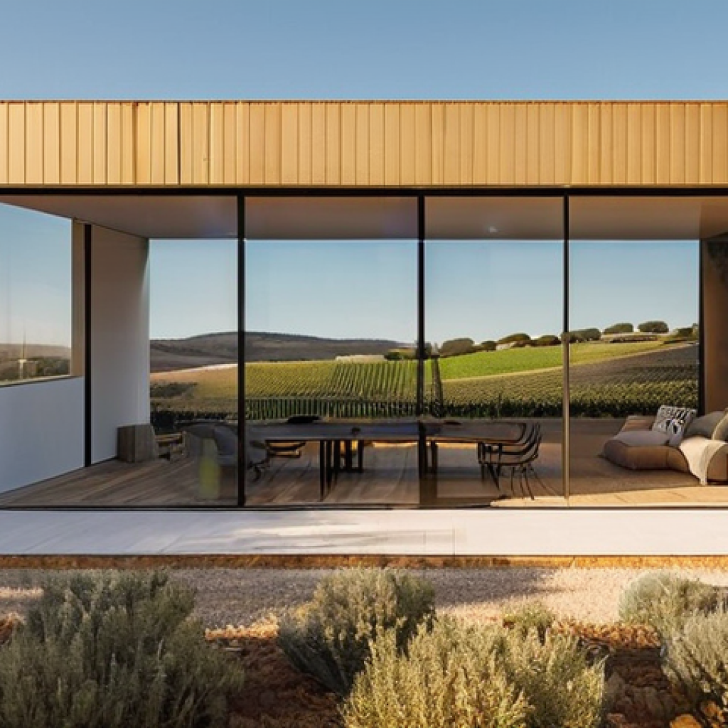 미래 주거 모델과 사회적 변화 - **Prompt 1: A Modern Modular Home in the Alentejo Countryside, Portugal**
    "An exterior wide shot...