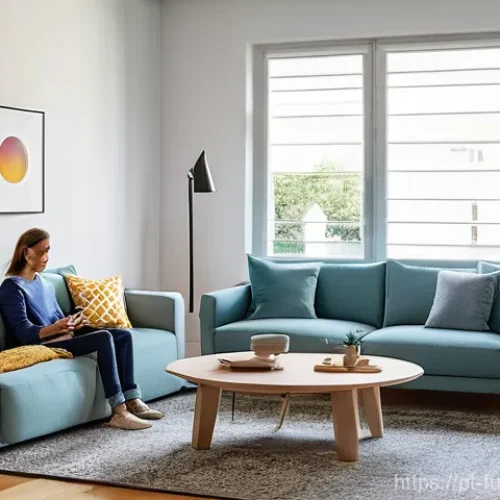 주거 혁신의 성공 사례  국제적 접근 - **Smart Home Comfort:** A family of three (a mother, a father, and a child around 8-10 years old, al...